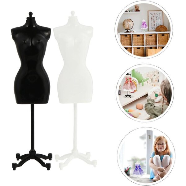 BESPORTBLE 8 Supporti Manichino Miniatura per Esposizione Vestiti Bambole