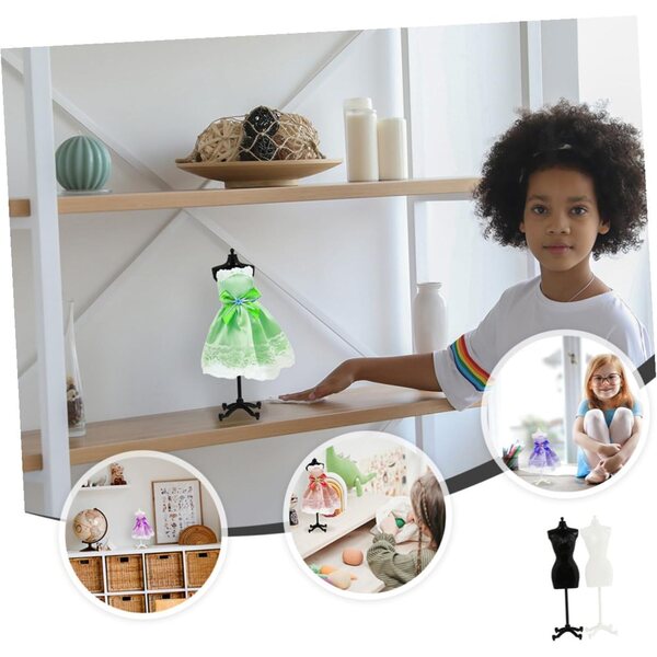 BESPORTBLE 8 Supporti Manichino Miniatura per Esposizione Vestiti Bambole