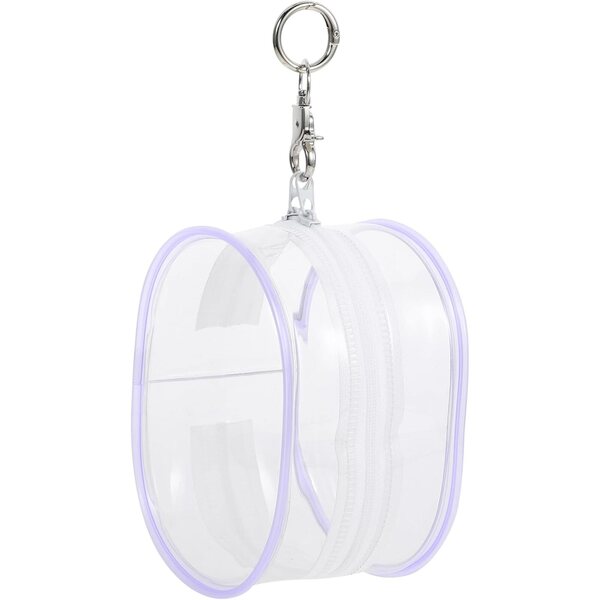 Borsa Trasparente Portabile per Bambole con Gancio Appendibile in PVC Viola Chiaro