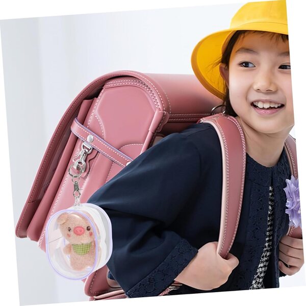 Beaupretty Borsa Trasparente in PVC per Bambole, Portachiavi Elegante e Comoda da Trasportare