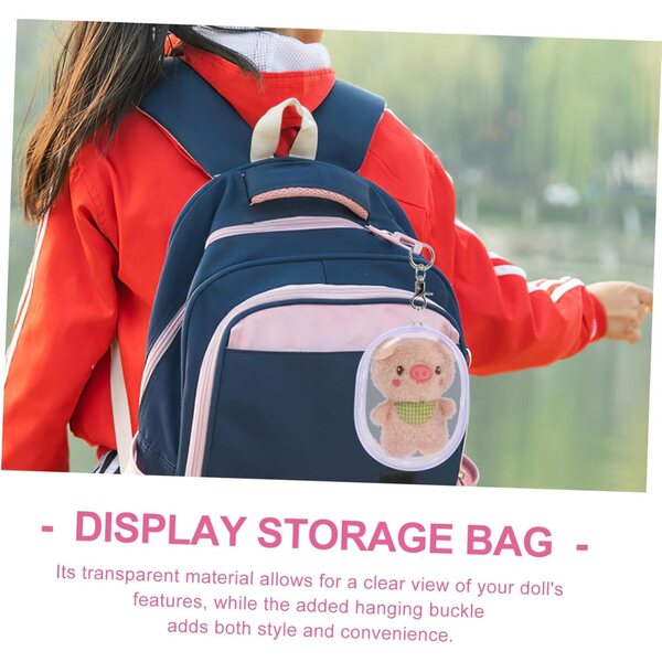 Beaupretty Borsa Trasparente in PVC per Bambole, Portachiavi Elegante e Comoda da Trasportare