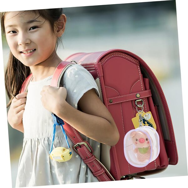 Beaupretty Borsa Trasparente in PVC per Bambole, Portachiavi Elegante e Comoda da Trasportare