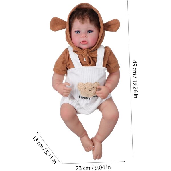 Bambole Morbide in Vinile Realistiche con Vestiti e Accessori per Bambini, Colore Casuale