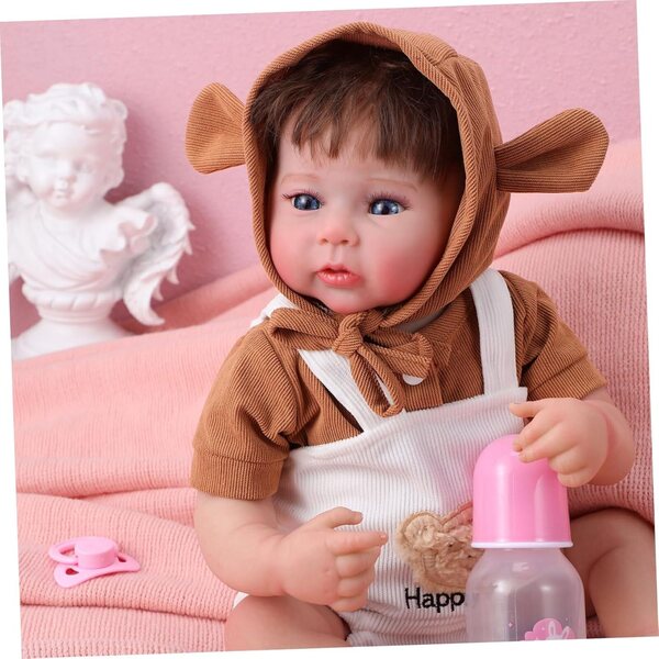 Bambole Morbide in Vinile Realistiche con Vestiti e Accessori per Bambini, Colore Casuale