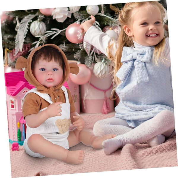 Bambole Morbide in Vinile Realistiche con Vestiti e Accessori per Bambini, Colore Casuale