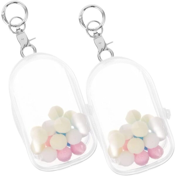 BESTonZON Borsa Trasparente Portachiavi Mini Zaino Imbottito per Bambole da Collezione