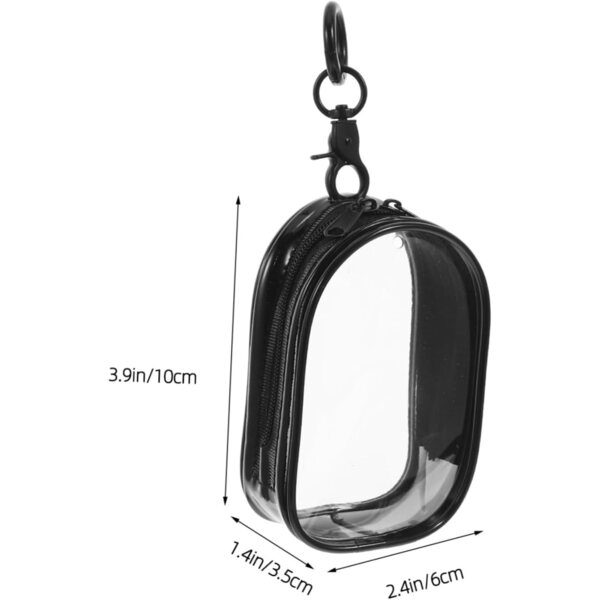 Borsa Espositiva Trasparente in PVC con Portachiavi per Bambole 10x6x3,5 cm