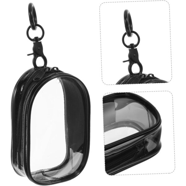 Borsa Espositiva Trasparente in PVC con Portachiavi per Bambole 10x6x3,5 cm