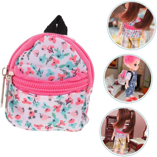ERINGOGO Zaino per Bambola 2 Pezzi in Poliestere - Mini Borsa Portatile da Gioco