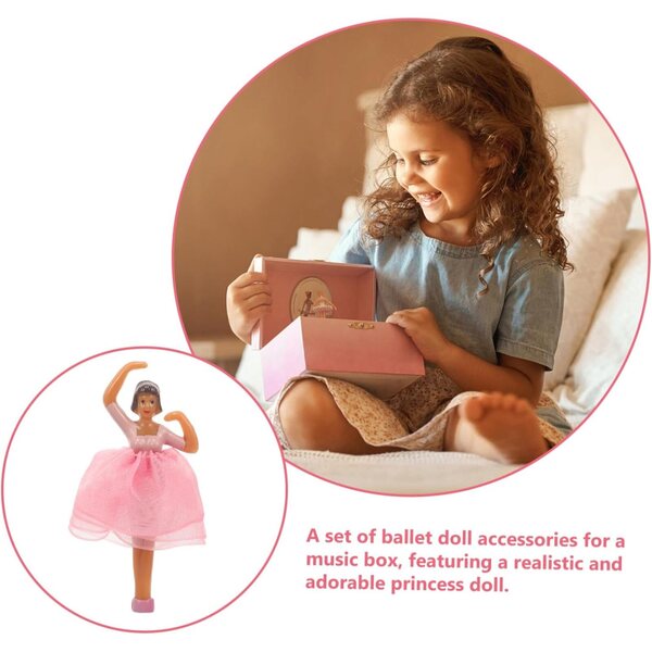 YARNOW 5 Bambole Ballerine in Miniatura con Gonna Rosa per Carillon e Decorazioni