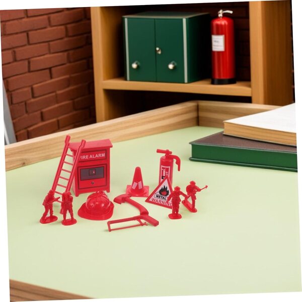 ERINGOGO Set mit 5 realistischen Mini-Spielzeug-Feuerlöschern für Puppenhäuser und Rollenspiele