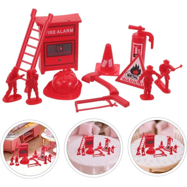 ERINGOGO Set mit 5 realistischen Mini-Spielzeug-Feuerlöschern für Puppenhäuser und Rollenspiele