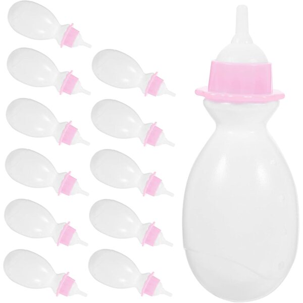 Beaupretty 12 Miniaturflaschen für Puppen, Spielzubehör und Duschgeschenke