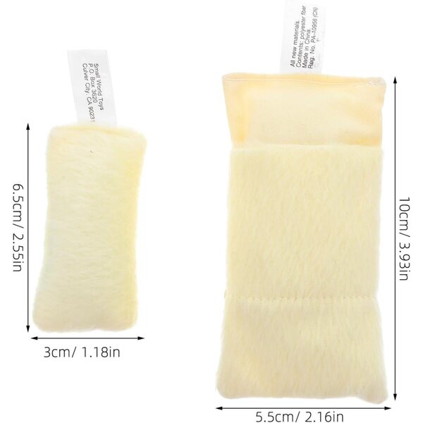 Set aus 3 Puppenhausschlafsäcken und Minikissen aus weicher Baumwolle