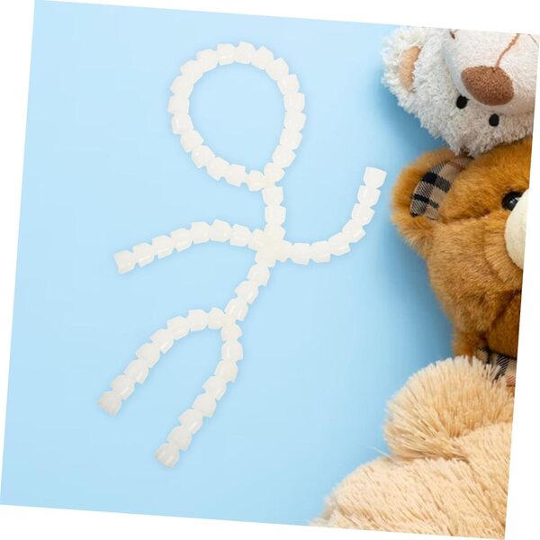Gelenkiges Kunststoffskelett für Stoffpuppe mit drehbarem Hals und beweglichen Gelenken