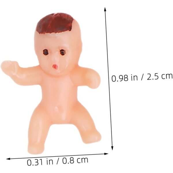 BESPORTBLE 50 Mini Bambole in Plastica per Decorazioni Feste e Shower Topper