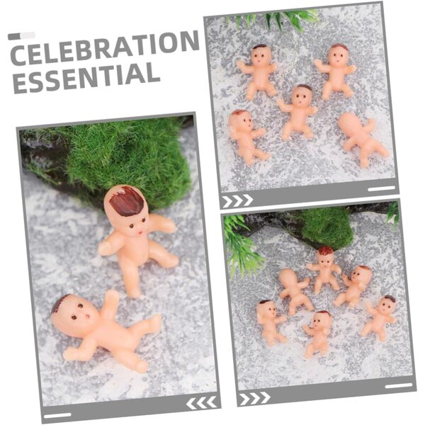 BESPORTBLE 50 Mini Bambole in Plastica per Decorazioni Feste e Shower Topper