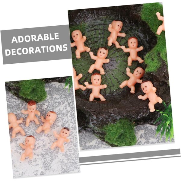 BESPORTBLE 50 Mini Bambole in Plastica per Decorazioni Feste e Shower Topper