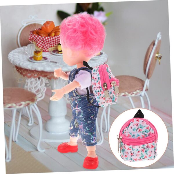 Beaupretty Mini Zaino in Poliestere Resistente per Bambole BJD, Accessorio Decorativo