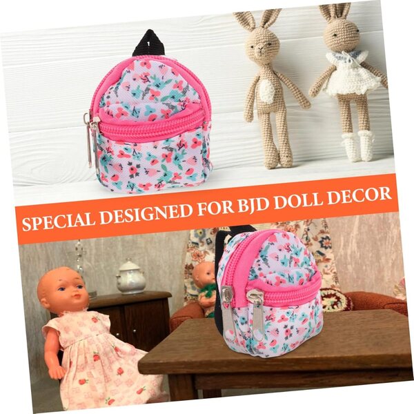 Beaupretty Mini Zaino in Poliestere Resistente per Bambole BJD, Accessorio Decorativo