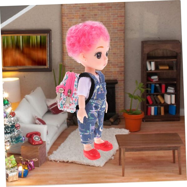 Beaupretty Mini Zaino in Poliestere Resistente per Bambole BJD, Accessorio Decorativo