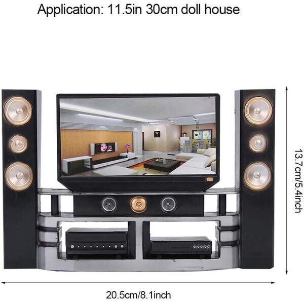 Televisione in Miniatura per Casa delle Bambole Cosiki, Accessorio Realistico e Sicuro
