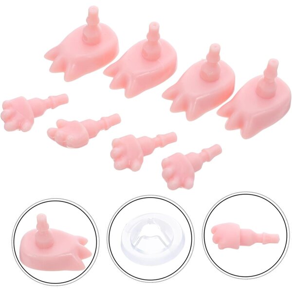 Toddmomy 4 Sets Miniaturhände und -füße für Puppen – hochwertige Zubehör-Ersatzteile