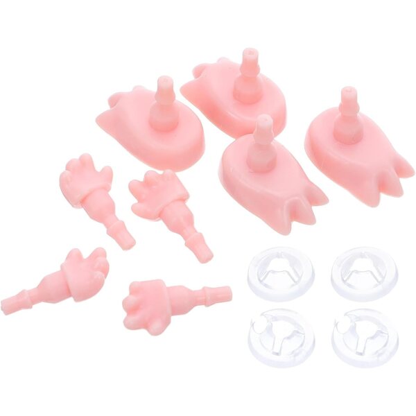 ORFOFE 4 Set Mani e Piedi per Bambole in Miniatura Parti Realistiche e Articolate