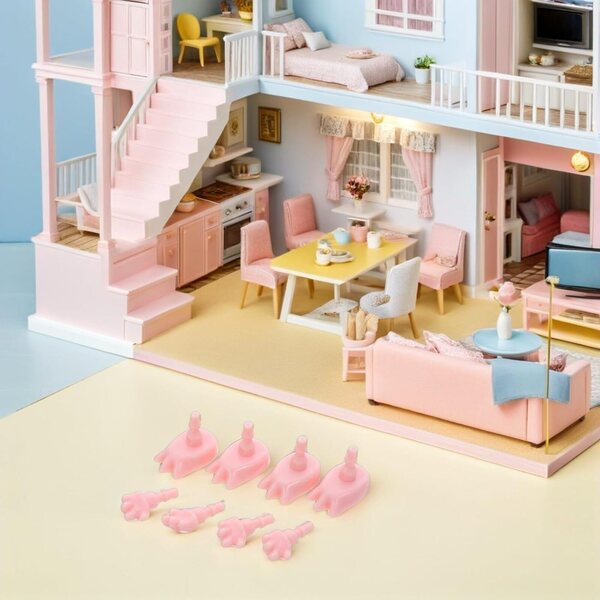 ORFOFE 4 Set Mani e Piedi per Bambole in Miniatura Parti Realistiche e Articolate