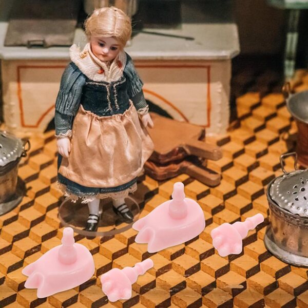 ORFOFE 4 Set Mani e Piedi per Bambole in Miniatura Parti Realistiche e Articolate