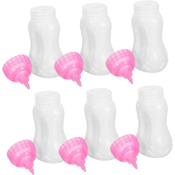 Set 6 Bottiglie Giocattolo per Bambole - Accessori Miniatura Realistici e Sicuri