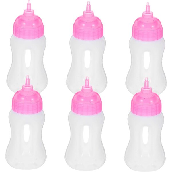 BESPORTBLE 6 pezzi Biberon Giocattolo per Bambole Mini Bottiglie Latte Colorate