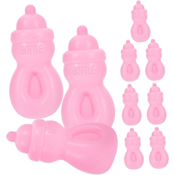 BESPORTBLE 10 rosa Mini-Flaschen für Puppenhäuser und Rollenspiele