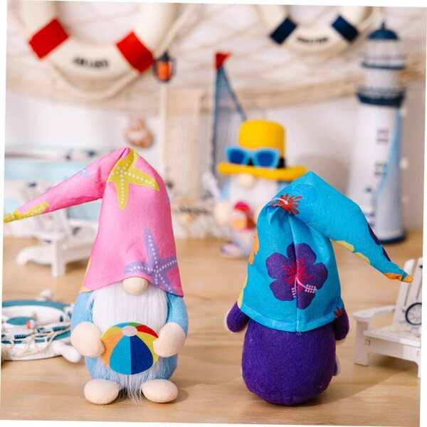 ERINGOGO Set 3 Gnomi da Spiaggia Decorativi Estivi per Festa e Casa