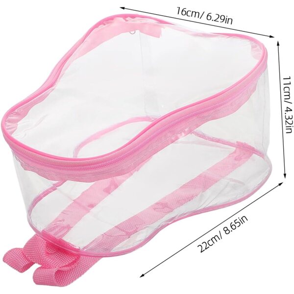 BESPORTBLE Borsa Trasparente a Zucca per Bambole - Organizer Mini Figure e Giocattoli 22x16x11 cm