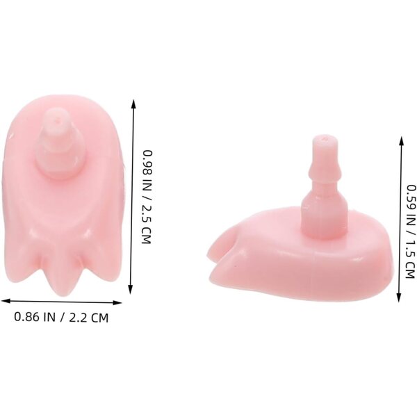 BESPORTBLE 4 set mani e piedi miniatura realistici in plastica per bambole e action figure