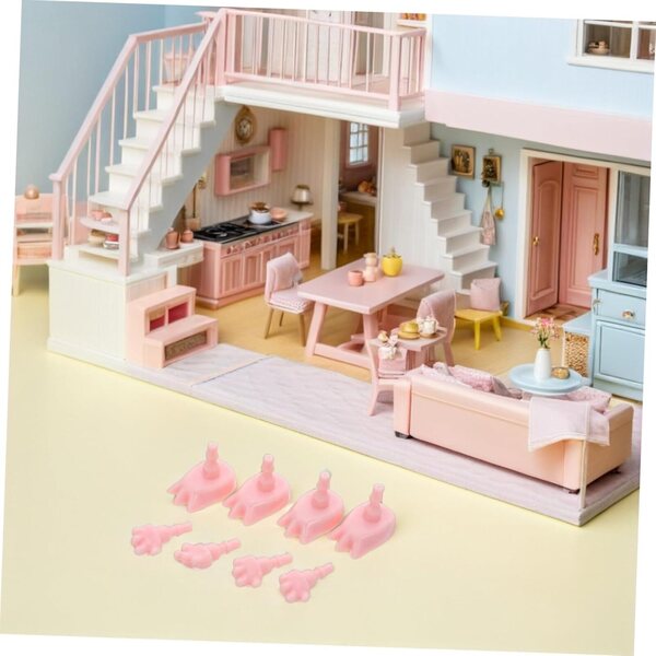 BESPORTBLE 4 set mani e piedi miniatura realistici in plastica per bambole e action figure