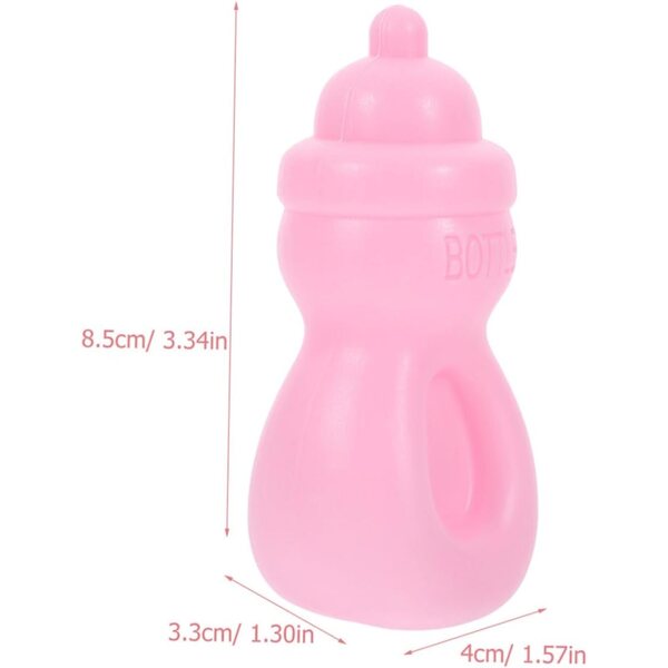 BESPORTBLE 10 pezzi Mini Biberon Rosa per Bambole e Micro Paesaggi 8,5x4x3,3 cm