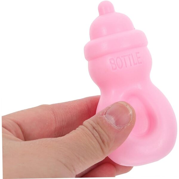 BESPORTBLE 10 pezzi Mini Biberon Rosa per Bambole e Micro Paesaggi 8,5x4x3,3 cm