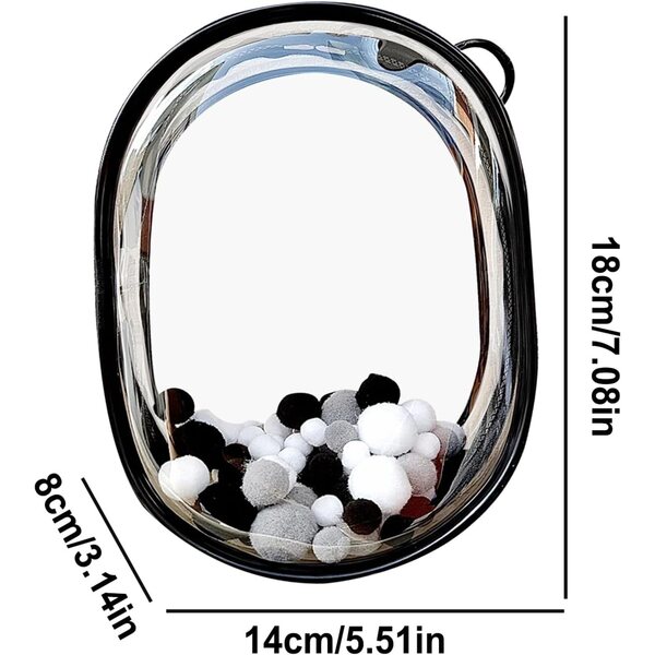 Borsa trasparente per trasporto bambola Jlobnyiun - custodia compatta e resistente 18x14x8cm