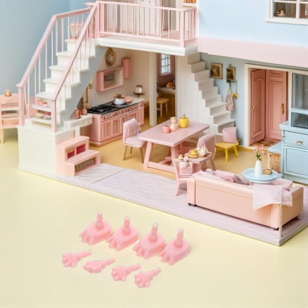 UPKOCH 4 set accessori mani e piedi per bambole miniatura - ricambi dettagliati