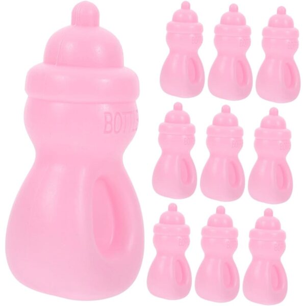 Vaguelly 12 rosa Mini-Spielzeugflaschen zur Stimulierung von Koordination und Kreativität