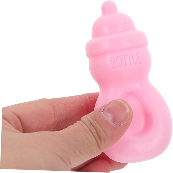 Vaguelly 12 rosa Mini-Spielzeugflaschen zur Stimulierung von Koordination und Kreativität