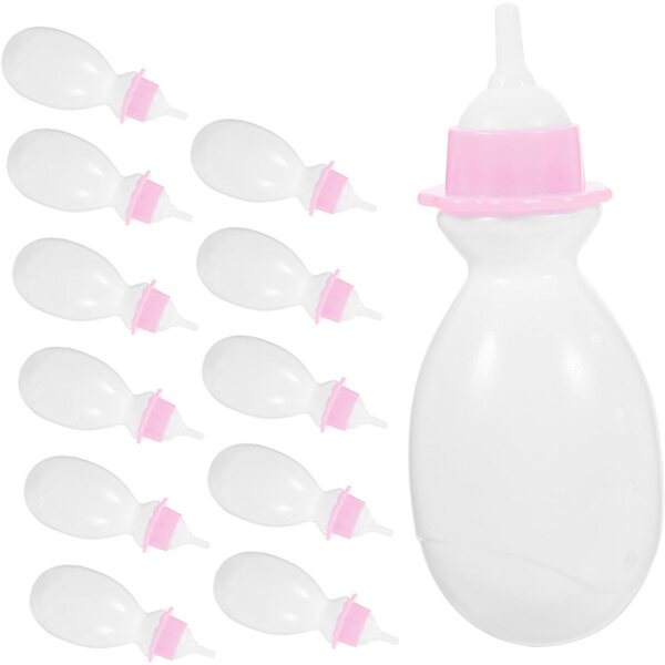 Gatuida 12 Bottiglie Miniatura Biberon Accessori per Bambole e Giochi di Ruolo