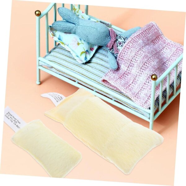 Set Biancheria da Letto per Bambole con Sacco a Pelo e Cuscino - 3 Pezzi Miniatura