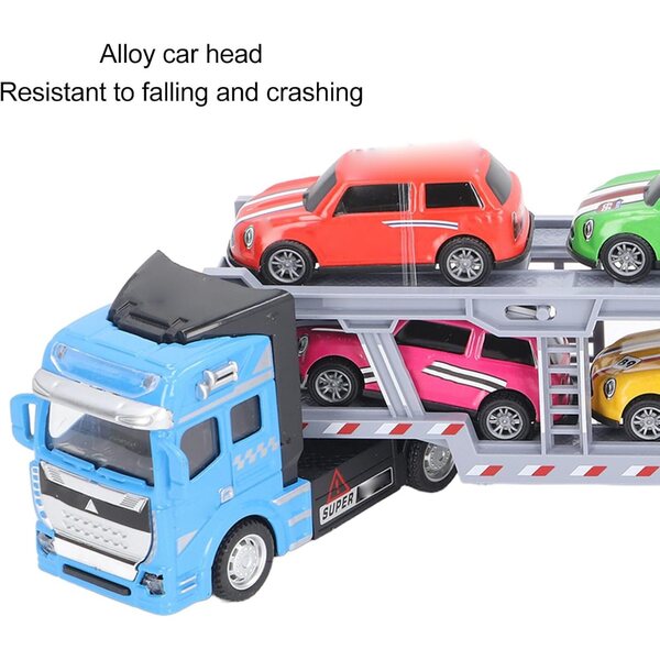 Naroote Autotransportwagen mit 6 Legierungsfahrzeugen, interaktives Spielzeug für Kinder