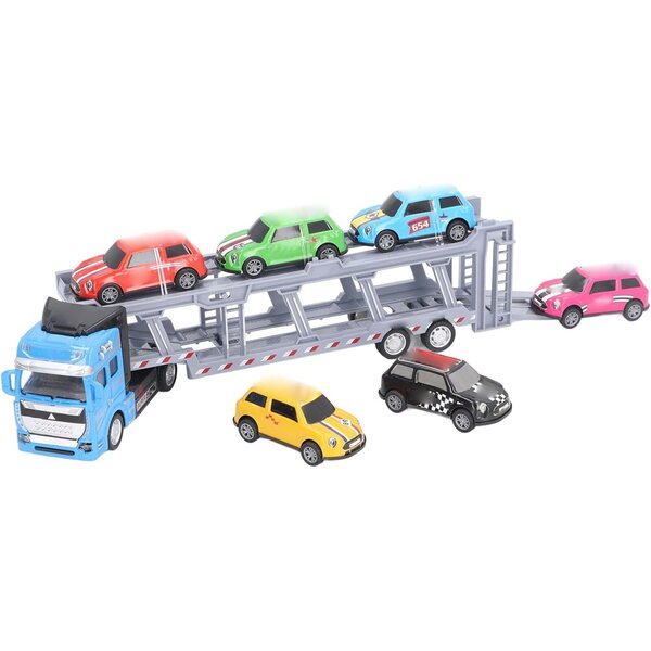 Naroote Autotransportwagen mit 6 Legierungsfahrzeugen, interaktives Spielzeug für Kinder