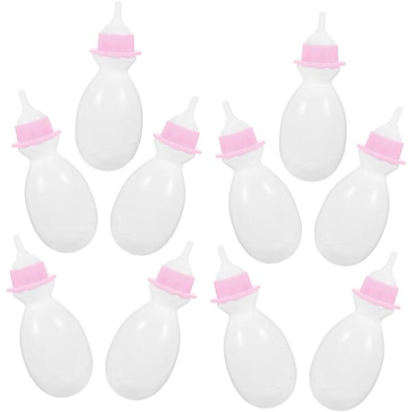 BESTonZON 10 Mini Bottiglie Latte Miniature per Decorazioni e Giochi Ruolo