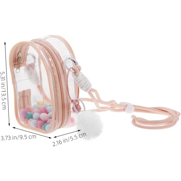 BESPORTBLE Borsa Tracolla Trasparente per Bambole e Figure da Collezione 13,5x9,5x5,5 cm