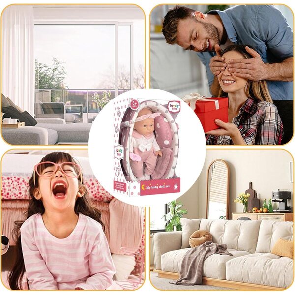 Set Bambola Reborn Realistica con Accessori - Morbida, Sicura e Portatile